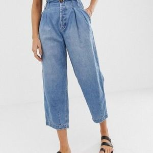 Free people High Waisted Carrot Cropped Jeans
